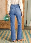 High Waist Wide Leg Bootcut Denim Jeans - Ashleigh Blue