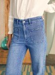 High Waist Wide Leg Bootcut Denim Jeans - Ashleigh Blue