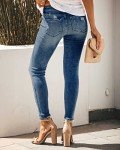DGRPI Women’s High Waisted Distressed Skinny Jeans