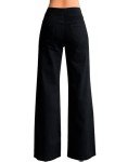 Wide Leg High Waisted Denim Pants for Women