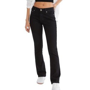 AEROPOSTALE Women's Black Mid Rise Bootcut Jeans