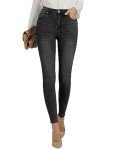 High Rise Stretchy Black Jeans for Women