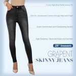 High Rise Stretchy Black Jeans for Women
