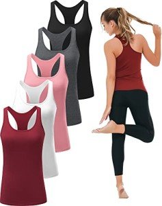 5-Pack Women's Athletic Racerback Tank Tops