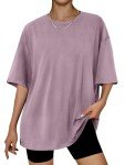 Trendy Plus Size Women's Workout T-Shirt - Dark Pink