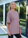 Trendy Plus Size Women's Workout T-Shirt - Dark Pink