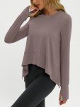 Trendy Long Sleeve Workout Crop Top for Women