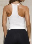 Women's Racerback Yoga Tank Top - White, M