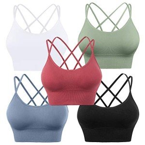 Evercute Criss Cross Padded Sports Bra for Yoga