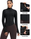 AVGO Women's Slim Fit Cropped Workout Jacket