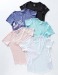 5 Pack Women's Athletic Short Sleeve Tees