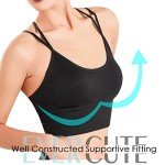 Evercute Criss Cross Padded Sports Bra for Yoga