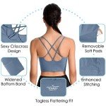 Evercute Criss Cross Padded Sports Bra for Yoga
