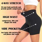 4 Pack High Waist Biker Shorts for Women