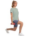 Light Green Loose Fit Yoga Tops for Women
