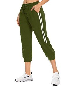 Women's Capri Jogger Cargo Pants with Pockets