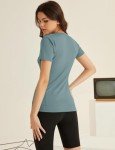 AKEWEI Women's Athletic Short Sleeve Workout Tops