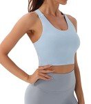 Comfortable Criss-Cross Sports Bra for Women - Light Blue