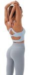 Comfortable Criss-Cross Sports Bra for Women - Light Blue