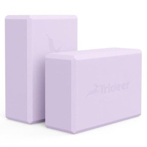 Trideer Lavender Yoga Blocks - Soft & Supportive 2-Pack