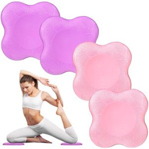 Yflingjie Yoga Knee Pads - Set of 4 (Pink Purple)