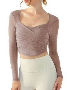 Women's Cropped Long Sleeve Workout Top - Sienna