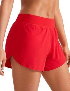 Lightweight Women's Dolphin Athletic Shorts - Deep Red