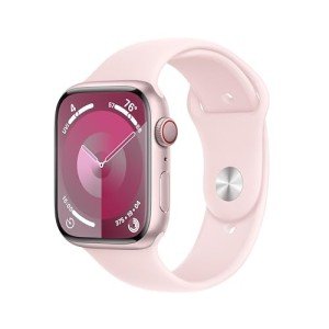 Apple Watch Series 9: Pink Aluminum Smartwatch, Fitness Tracker