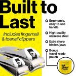 Stainless Steel Nail Clippers Set - 2 Pack