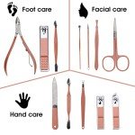 Rose Gold Nail Clipper Set with Pink Case