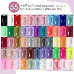 60 PCS Gel Nail Polish Kit with UV Light
