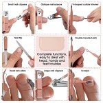 Rose Gold Nail Clipper Set with Pink Case