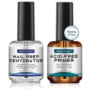 Morovan Natural Nail Prep Primer and Dehydrator Set