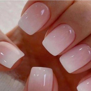 White Ombre Short Square Press-On Nails - 24Pc