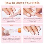 32Pcs Green Christmas Press-On Almond Nails Kit