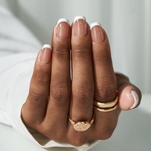 Short French Tip Press-On Nails Kit - 30 Pieces