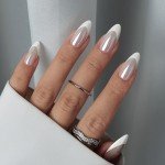 White Swan Almond Chrome Press-On Nail Set
