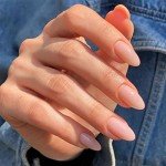 YOSOMMK Almond Shaped Glossy Press-On Nails