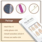 YOSOMMK Almond Shaped Glossy Press-On Nails