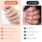 YOSOMMK Almond Shaped Glossy Press-On Nails