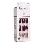 KISS imPRESS No Glue Red Press On Nails