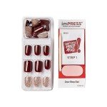 KISS imPRESS No Glue Red Press On Nails