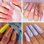 216pcs Long Coffin Press-On Fake Nail Tips