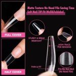 216pcs Long Coffin Press-On Fake Nail Tips