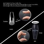 216pcs Long Coffin Press-On Fake Nail Tips