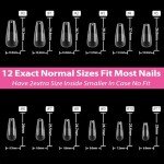 216pcs Long Coffin Press-On Fake Nail Tips