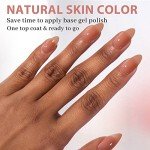 Almond Brown Gel Nail Kit with 150 Tips