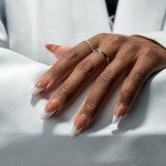 Medium Almond French Tip Press-On Nails - Brown