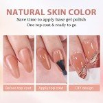 Almond Brown Gel Nail Kit with 150 Tips