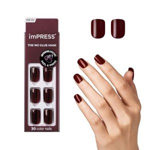KISS imPRESS No Glue Press-On Nails – 'I'm Not a Cinna' Red